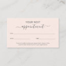 Search for hair stylist appointment cards Calligraphy