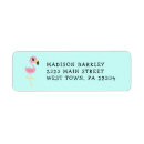 Search for cute flamingo return address labels Tropical
