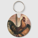 Recherche de poule de coq porteclés Vintage