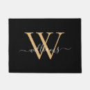 Search for black and gold doormats Letter