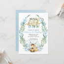Search for greenery 1st birthday invitations Blue