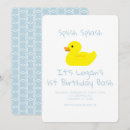 Search for rubber duck birthday invitations Splish splash