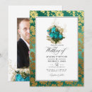 Search for teal turquoise and gold wedding invitations Vintage