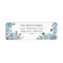 Search for blue roses return address labels Floral