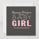 Search for grey baby girl shower invitations Modern