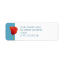 Search for red poppy return address labels Flowers