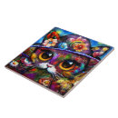 Search for abstract cat art tiles Whimsical