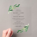 Search for transparent wedding invitations Clear