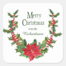 Search for poinsettia wreath stickers Green