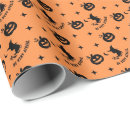Search for pumpkin wrapping paper Black and orange