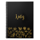 Search for classy notebooks Black and gold