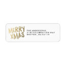 Search for faux gold foil return address labels White