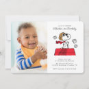 Search for peanuts birthday invitations Snoopy for kids