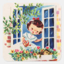 Search for cute flower stickers Retro