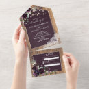 Search for purple lace wedding invitations Wood