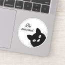 Recherche de chat curieux autocollants Mignon