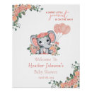 Search for elephant baby shower posters Girl