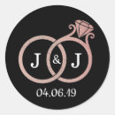 Search for black white gold wedding stickers Stylish