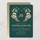 Search for rounded emerald green and gold wedding invitations Heart