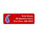 Search for red paisley return address labels Bandana
