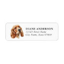 Search for cocker spaniel return address labels Cute