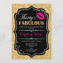 Search for pink and gold 30th birthday invitations Glam