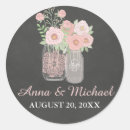 Search for chalkboard wedding stickers Mason jar