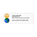 Search for world map return address labels Globe