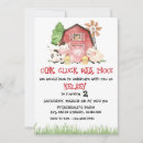 Search for barn birthday invitations Red