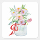 Search for flowers in a vase stickers Hand drawn