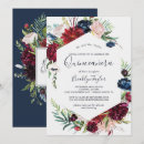 Search for navy blue quinceanera invitations Watercolor flowers