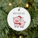 Search for pink pig ornaments Cute