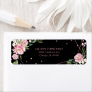 Search for black gold foil return address labels Calligraphy