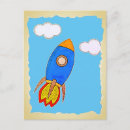 Search for cartoon rocket postcards Kids