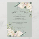 Search for white floral bridal shower invitations Watercolor