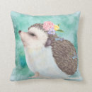 Search for hedgehogs pillows Watercolor