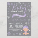 Search for purple winter wonderland invitations Baby its cold outside
