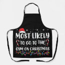 Search for funny gym aprons Santa