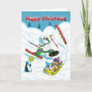 Search for funny skiing christmas cards Cartoon