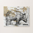 Recherche de rhinoceros puzzles Safari