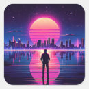 Search for cyberpunk stickers Synthwave