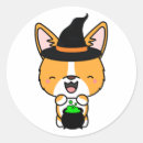 Search for funny corgi stickers Halloween