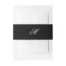 Search for black wedding invitation belly bands Initial