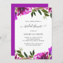 Recherche de violet brillant invitations Floral