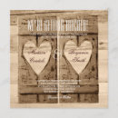 Search for two hearts wedding invitations Wood