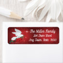 Search for peaceful return address labels Christmas dove