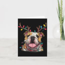 Search for english bulldog christmas cards Holiday online