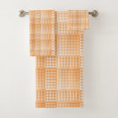 Search for orange and white bath towels Chequered