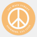 Search for orange peace stickers Retro