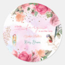 Search for pink princess baby shower stickers Pretty